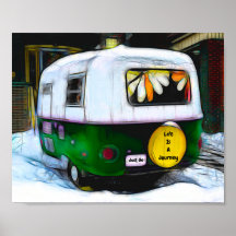 Retro Camper Hippie Life É Uma Viagem Apenas Ir