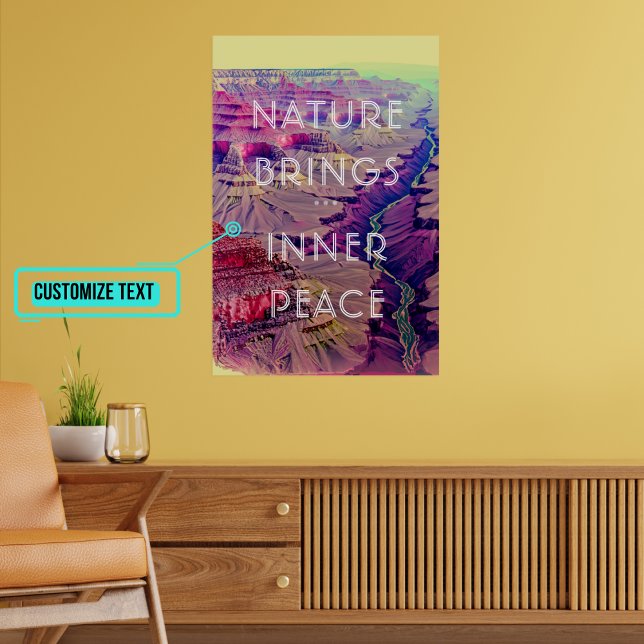 Poster Retro Canyon com paisagem fluvial (Please enjoy our design and see the others in the collection.)