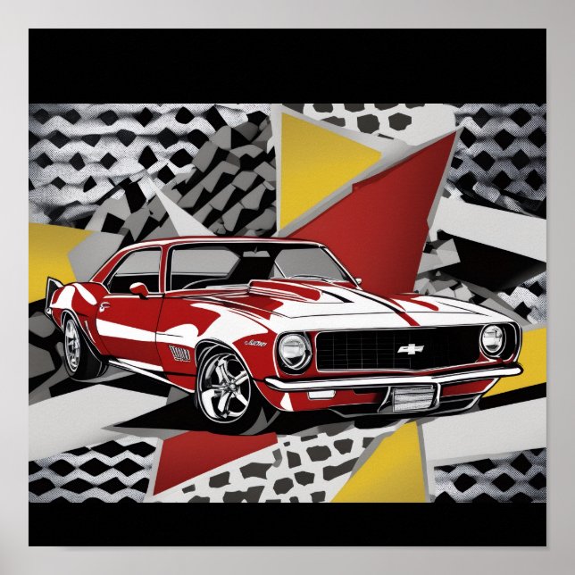Poster Retro Car  (Frente)