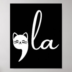Poster Retro Cat Comma La Kamala Harris Para Presidente 2