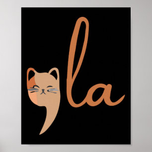 Poster Retro Cat Comma La Kamala Harris Para Presidente 2