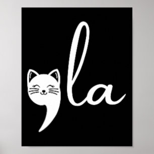 Poster Retro Cat Comma La Kamala Harris Para Presidente 2
