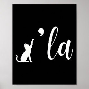 Poster Retro Cat Comma La Kamala Harris Para Presidente 2