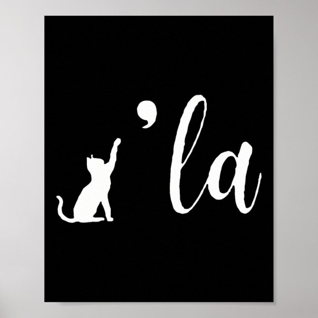 Poster Retro Cat Comma La Kamala Harris Para Presidente 2 (Frente)