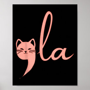 Poster Retro Cat Comma La Kamala Harris Para Presidente 2