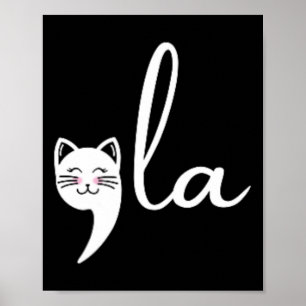 Poster Retro Cat Comma La Kamala Harris Para Presidente 2