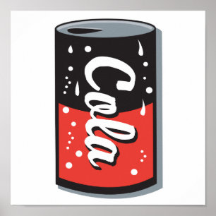 Póster retro cola design