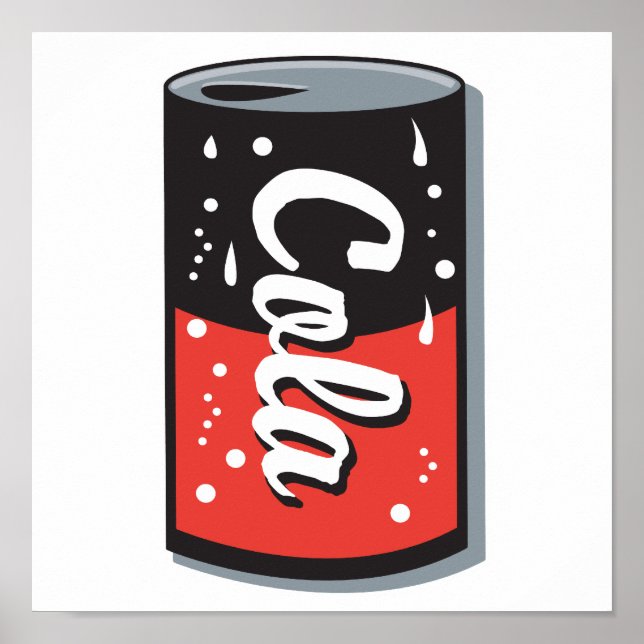 Póster retro cola design (Frente)