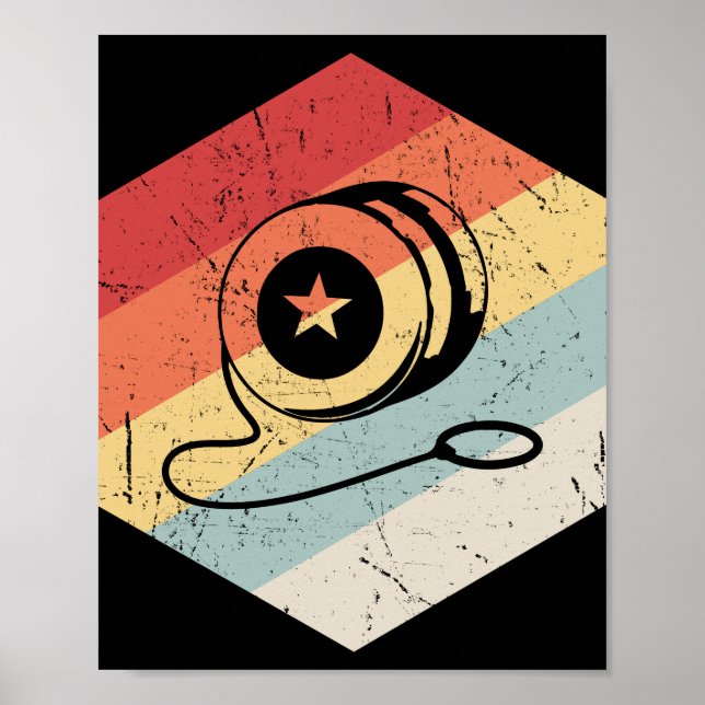 Poster Retro Colorido de Yoyo dos anos 70 (Frente)