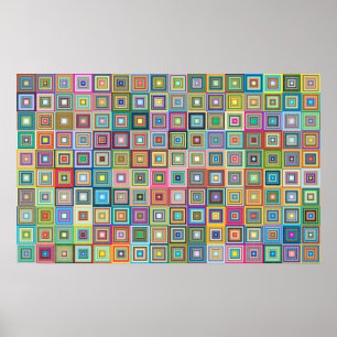 Poster retro colorido do teste padrão   dos