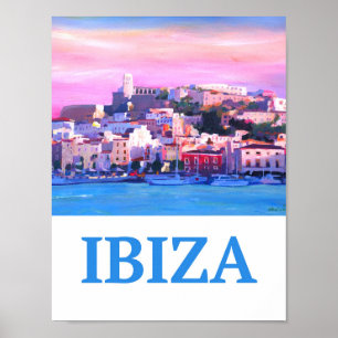 Poster retro da espanha de Ibiza Eivissia
