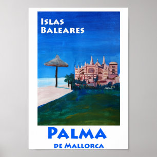 Poster retro da espanha de Palma de Maiorca