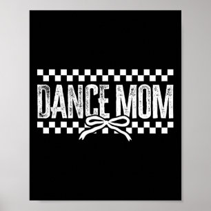 Poster Retro Dance Mãe Arco Coquette Checked Dance Mama