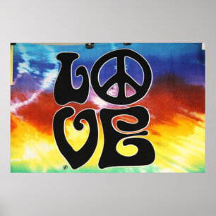 Poster Retro de Amor e Paz 60
