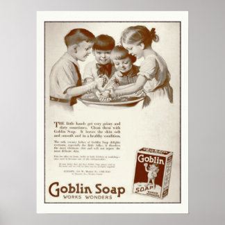 Póster Retro de Anúncio da Revista Vintage do Soap do Gob
