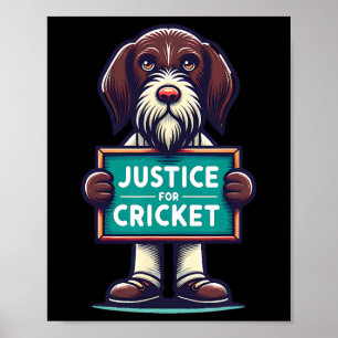 Poster Retrô De Caça De Críquete De Equipe Engraçado De E