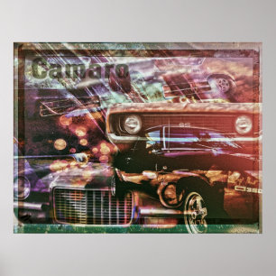 Poster retro de Camaro