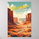 Poster Retro de Ilustração do Parque Nacional Canyonlands (Frente)