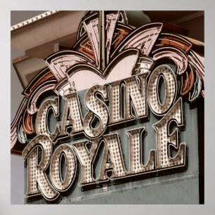 Poster retro de Royale Las Vegas do casino