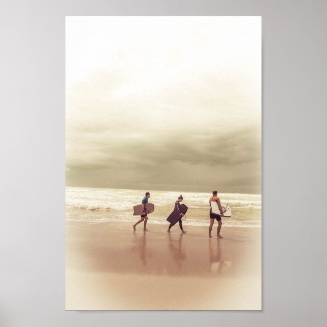 Poster Retro de Surfistas (Frente)