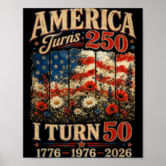 Poster Retro Divertido Aamérica Faz 250 Anos Completo 50