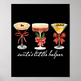 Poster Retro Divertido Ajudantezinho do Papai Noel Martin