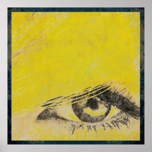 Poster retro do pop art do olho do encanto do