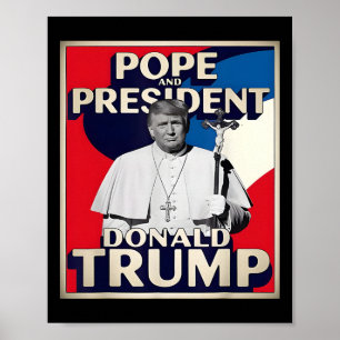 Poster Retro Donald Trump Presidente E Vat Católico