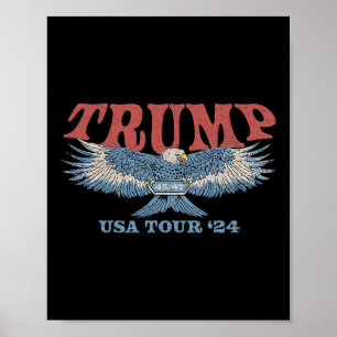 Poster Retro Donald Trump Voltar a América pela Eleição