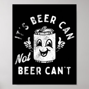 Poster Retro É Lata De Cerveja Não Cerveja Não Pode Piada