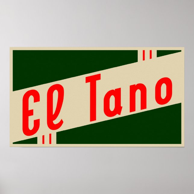 Póster retro el tano (Frente)