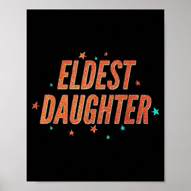 Poster Retro Eldest Daughter Team Gift For Eldest Daughte (Frente)
