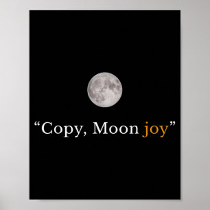 Poster Retro engraçado tendência cópia lua alegria minima