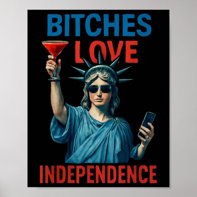Poster Retro Es Love Independence Funny 4 de julho _2 (Frente)