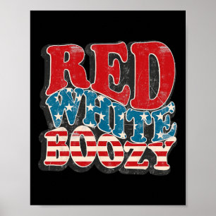 Poster Retro Estados Unidos 4 De Julho América Flag Red W