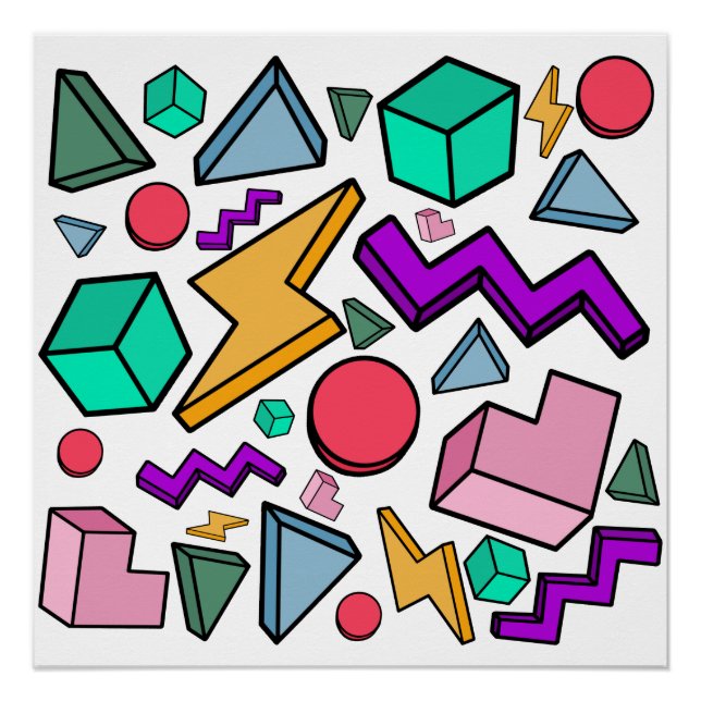 Póster Retro estético da Vintage dos anos 80 (Frente)