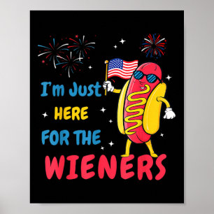 Poster Retro, estou aqui para o Wieners 4 de julho Ho