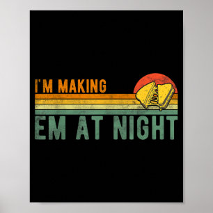Poster Retro Estou Fazendo Em À Noite Sanduíche De Queijo