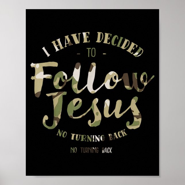 Poster Retro Eu Decidi Seguir Jesus Clic Redleg C (Frente)