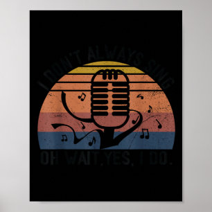 Poster Retro eu não canto espere eu canto sim teatro musi