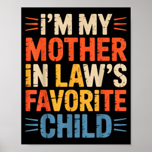 Poster Retro Eu Sou O Filho Favorito Da Minha Sogra Engra