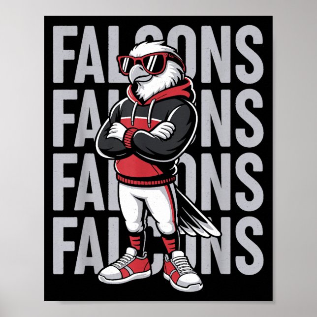 Poster Retro Falcon Gift For Men Women Boys Girls Kids  (Frente)