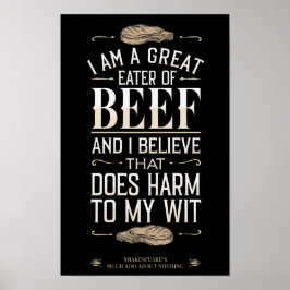 Poster Retro Funny Quote Vintage CHURRASCO Preto