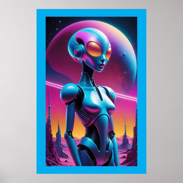 Poster Retro Futurismo Indeterminado - Ken Gage Art (Frente)