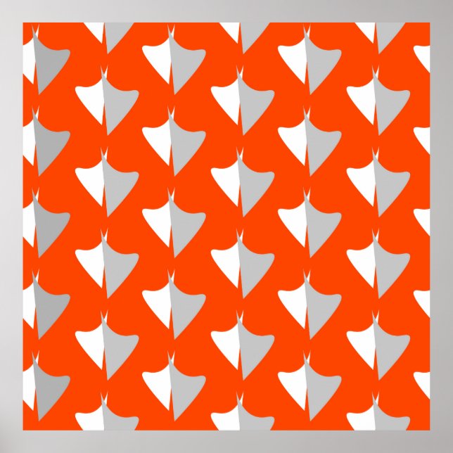 Poster Retro geometric shapes with seamless patternabstra (Frente)