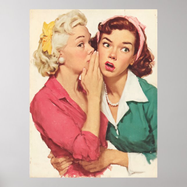 Poster Retro Gossip and Glamour Secrets (Frente)