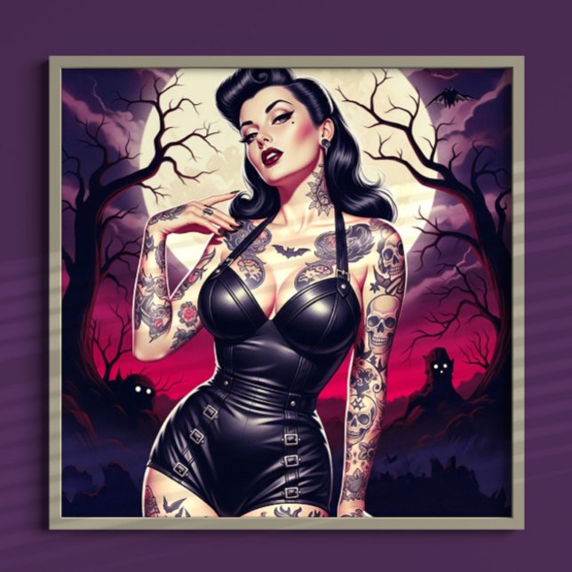 Poster Retro Gothic Girl (Criador carregado)