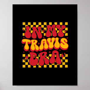 Poster retro groovy na minha era travis