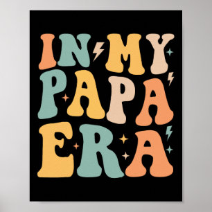 Poster Retro Groovy no Meu Papa Era Pai&# s Day