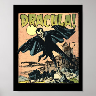 Poster Retro Horror Filme Monstro Vampiro Vintage Hallowe